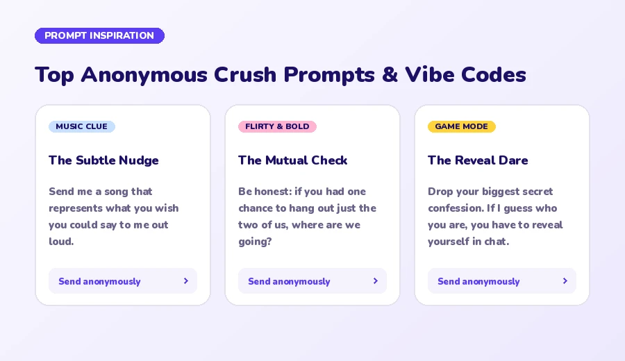 Top Anonymous Crush Prompts & Vibe Codes